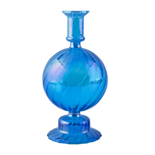bougeoirs rétro coniques en verre pour décoration élégante