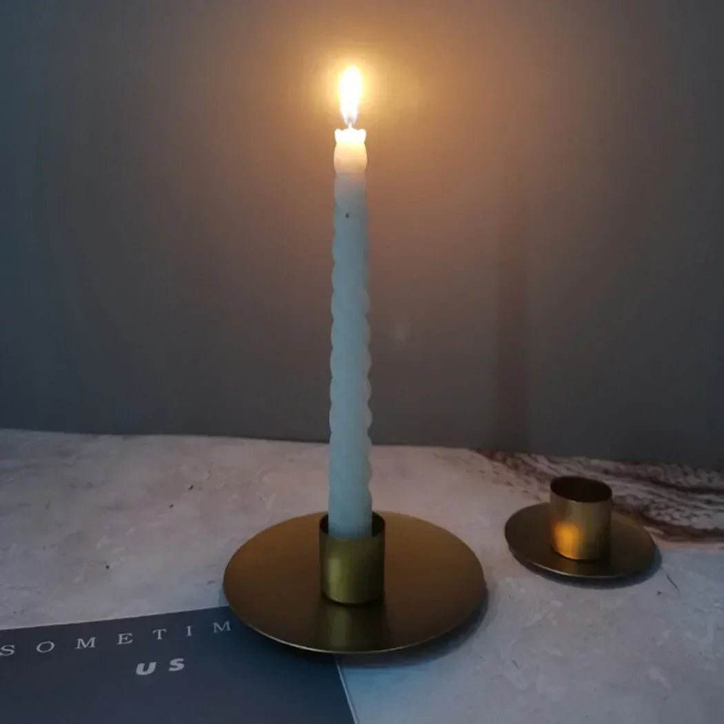 bougeoir en métal pour mariage fête et décoration - vue 8 sur 8