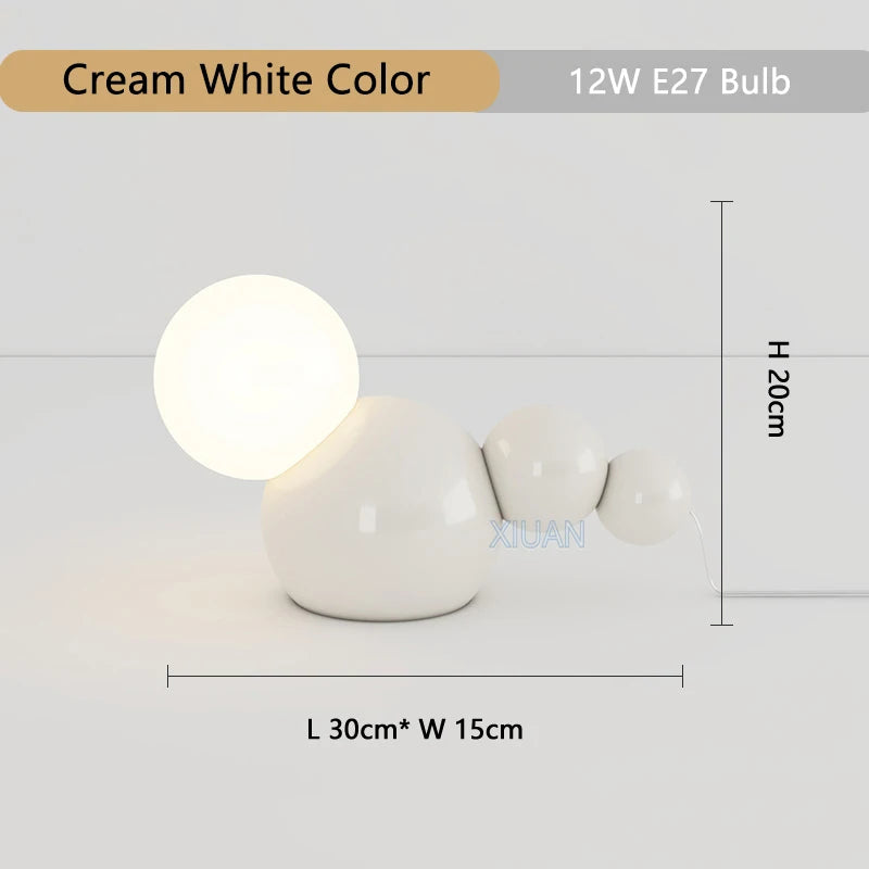 lampe de chevet ronde en verre pour décoration intérieure - vue 8 sur 8