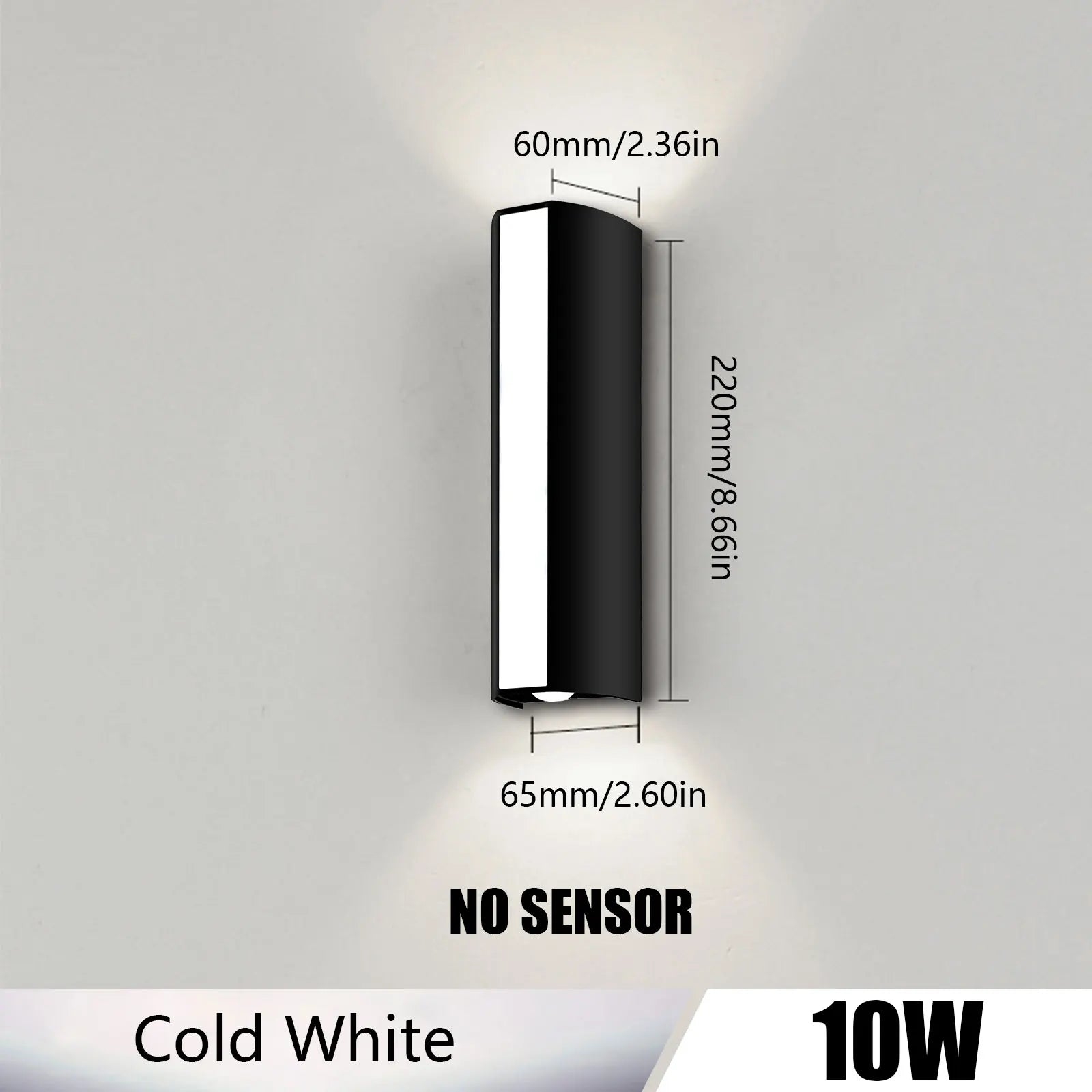 LED wall light for outdoor and garden lighting
