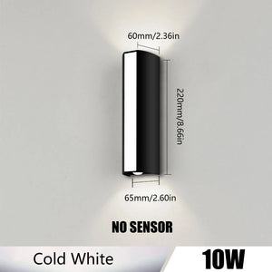 LED wall light for outdoor and garden lighting