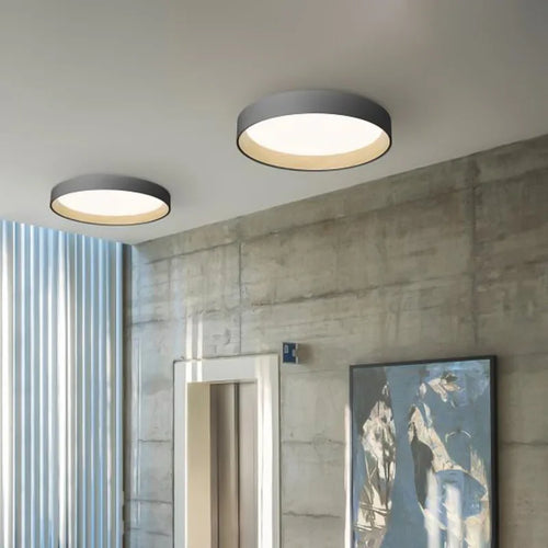 plafonnier led minimaliste aspect grain de bois - vue 3 sur 13
