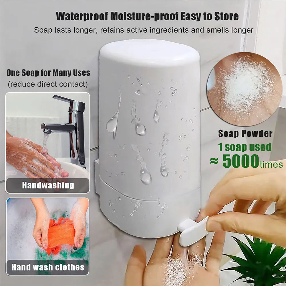 Portable Wall-mounted Soap Powder Grinder Box, Waterproof, 3-level, Adjustable, Bathroom, Hand Washing Tool - vue 4 sur 7