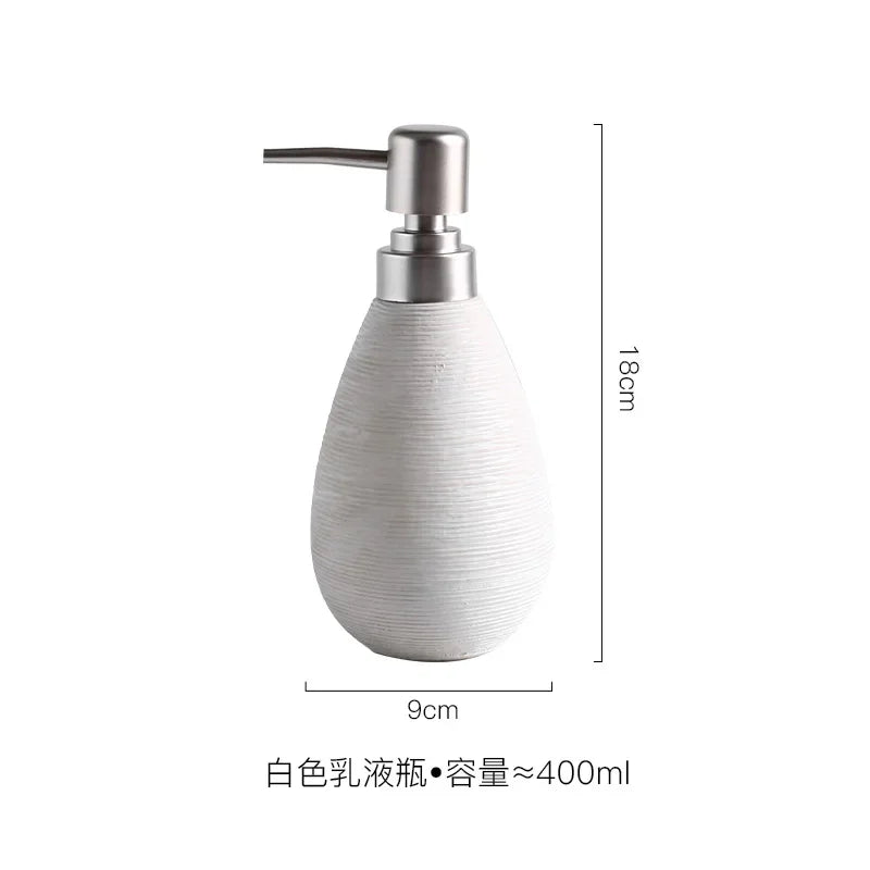 bouteille céramique désinfectant mains lotion savon décoration salle de bain - vue 11 sur 11