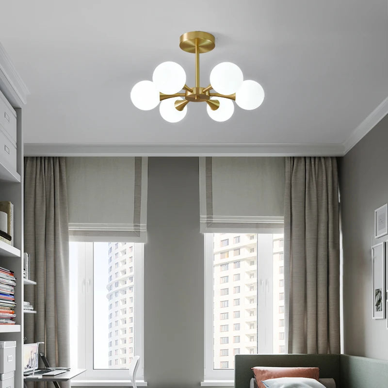 lustre moderne en verre pour un éclairage décoratif intérieur - vue 3 sur 24