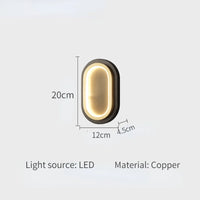 applique murale led en cuivre style industriel minimaliste