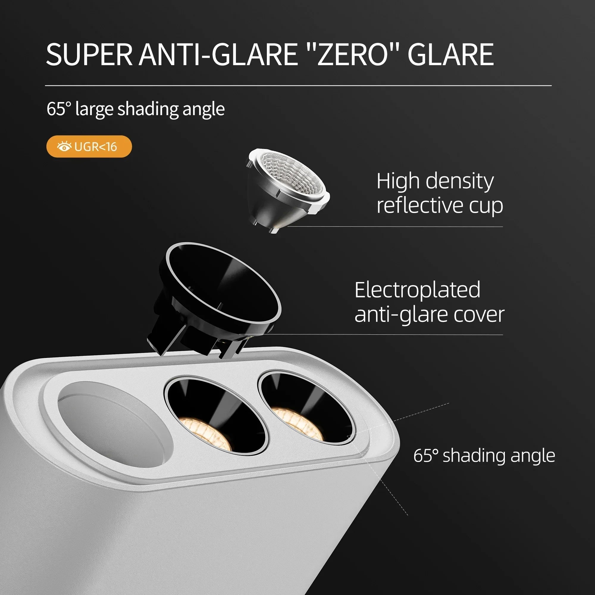 aisilan led plafonnier projecteur magnétique surface angle réglable - vue 3 sur 8