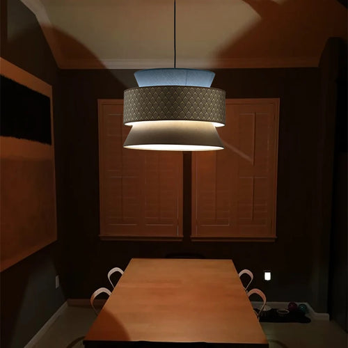 Lustre de style japonais moderne Simple personnalité créative salle à manger chambre étude tissu Art lampes suspendues - vue 3 sur 9