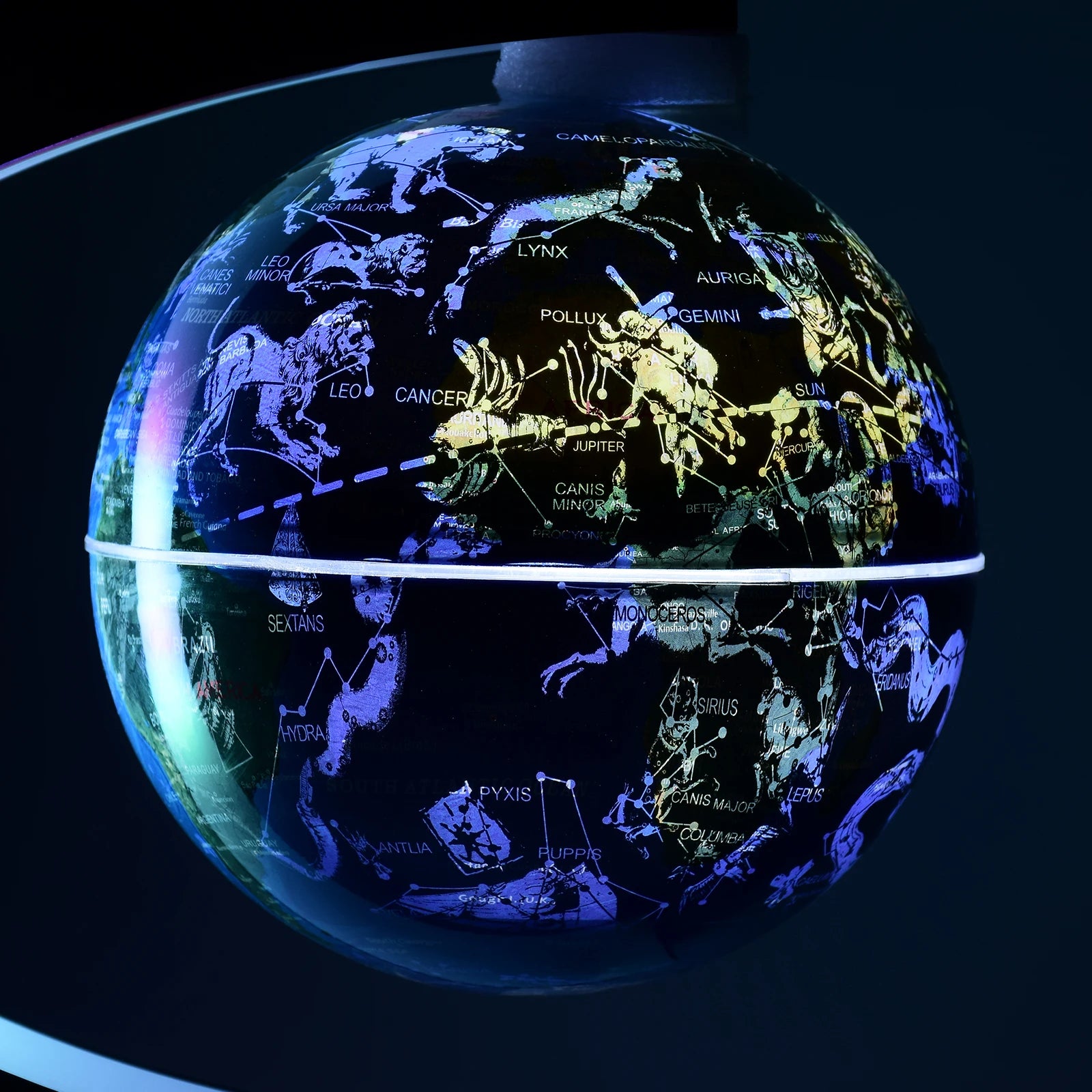 globe flottant à lévitation magnétique avec lumière led décoratif pour tous - vue 5 sur 7