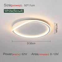Ouqi modern minimalist nordic creative LED ceiling light