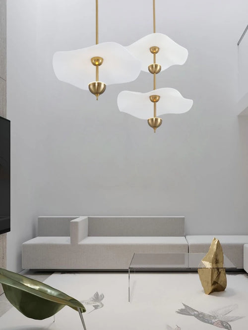 Minimalist nordic acrylic chandelier for restaurants and cafés - vue 5 sur 10