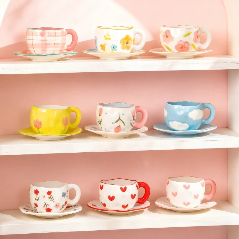 Mug céramique motif irrégulier style coréen mignon - vue 6 sur 7