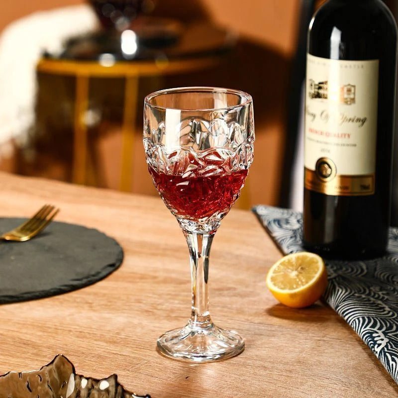 Verre cocktail cristal style retro luxe motif gravé