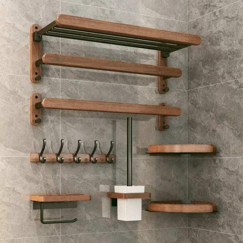 ensemble de quincaillerie en bois pour salle de bain - vue 2 sur 18