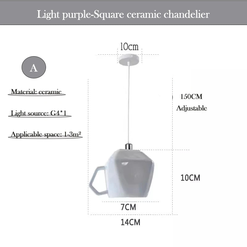 modern minimalist nordic style ceramic cup lamp