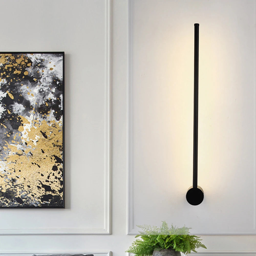 Minimalist long strip LED wall light for indoor decoration - vue 6 sur 7