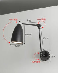 applique murale moderne nordique led en fer industriel