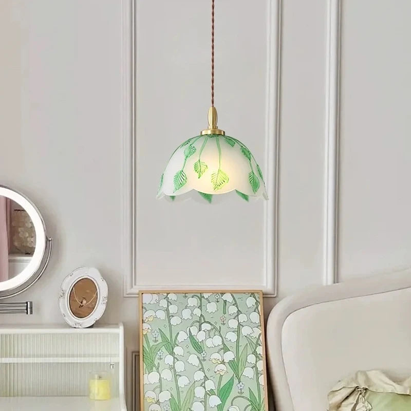 lustre européen en verre pour éclairage décoratif intérieur - vue 5 sur 7