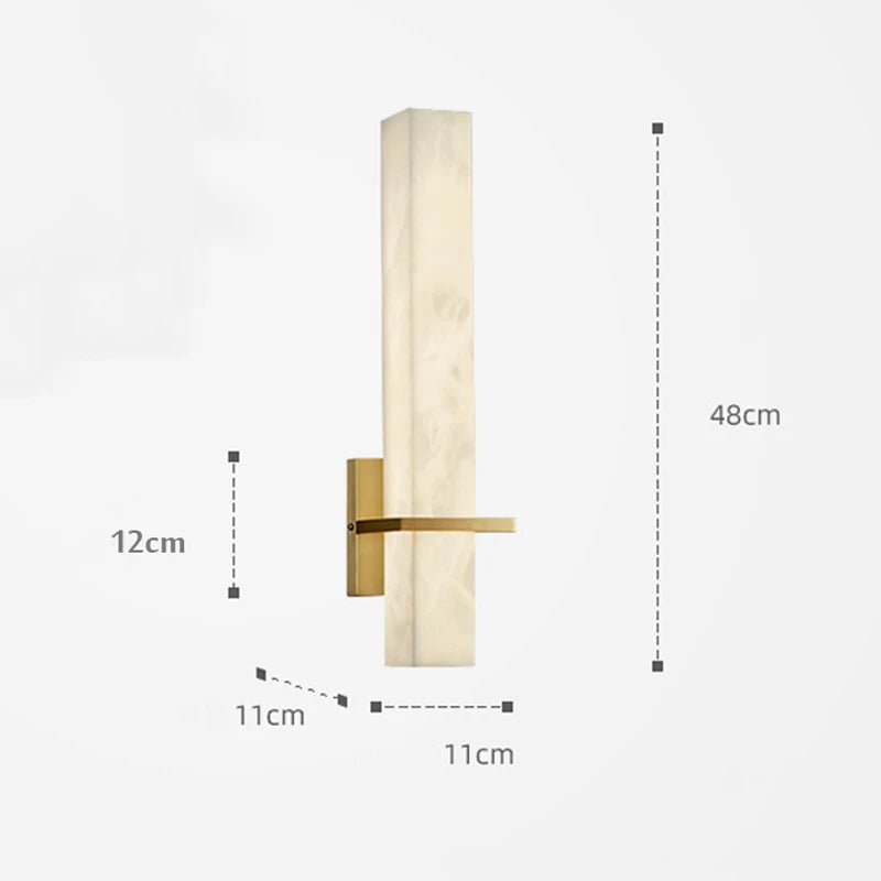 applique murale de luxe en cuivre et marbre pour intérieur élégant - vue 6 sur 7