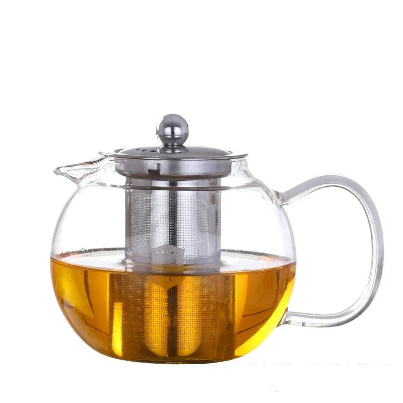 theiere en verre resistant a chaleur avec infuseur