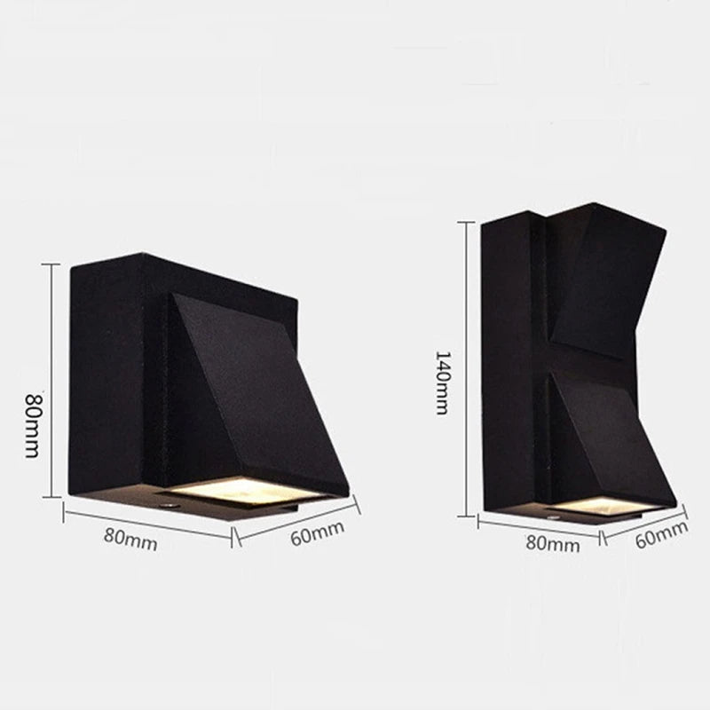 applique murale led extérieure moderne étanche pour jardin et balcon - vue 7 sur 12