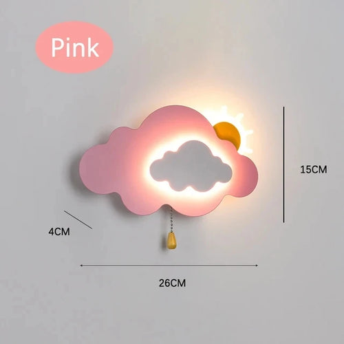 Modern minimalist cloud wall lamp for children's bedside - vue 10 sur 9