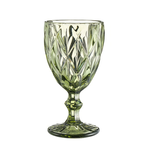 Verre à vin rétro relief style européen épais