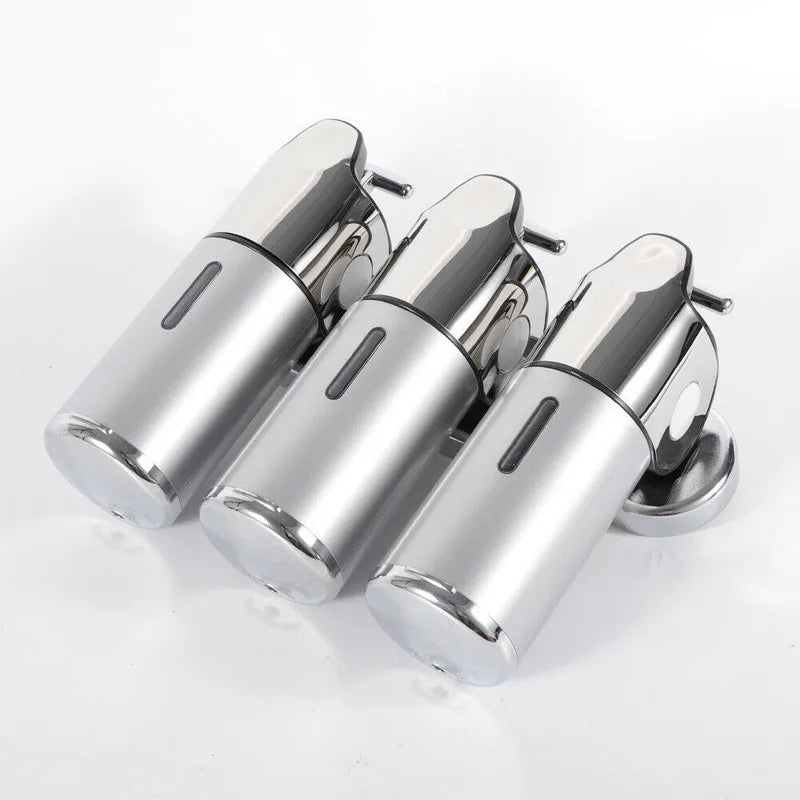 lot de 3 distributeurs de savon liquide à fixation murale - vue 4 sur 7
