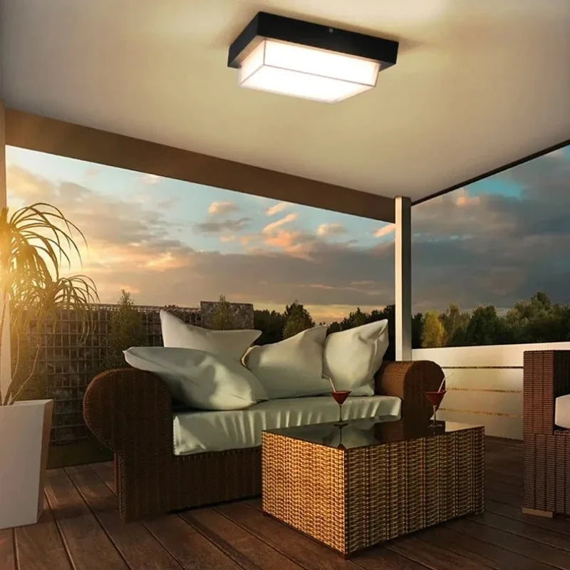 plafonnier étanche pour jardin cour balcon extérieur décoratif - vue 6 sur 7