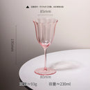 Verres à vin vintage fleurs en cristal rétro