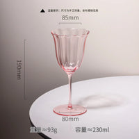 Verres à vin vintage fleurs en cristal rétro