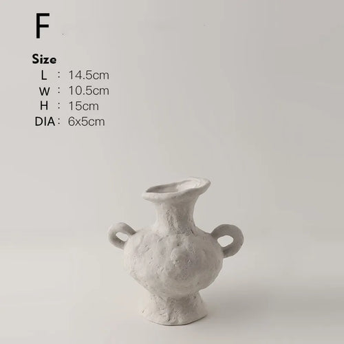 Hydroponics Nordic Style Simple Flower Pot, Ceramic White Vases, Table Accessories, Bathroom Aesthetic Room Decoration - vue 13 sur 15