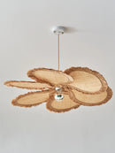 Minimalist floral woven grass chandelier for indoor use