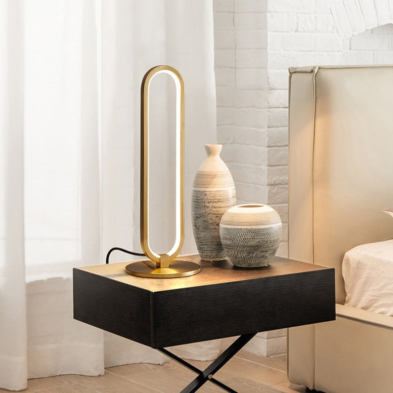 Lampe à poser LED avec anneau métallique design Arpa - vue 3 sur 7