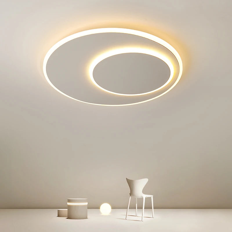 plafonnier moderne à leds avec télécommande pour éclairage intérieur - vue 7 sur 14