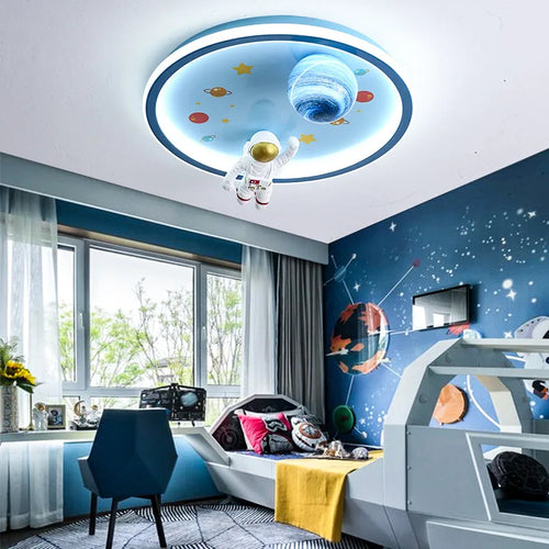 SANDYHA moderne espace planète plafonnier lampe de dessin animé chambre d'enfants Lampa Sufitowa Techo Plafonnier lampara Colgantes Para - vue 3 sur 16