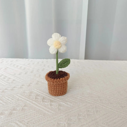 plante en pot tricotée à la main pour cadeau décoratif de saint valentin - vue 8 sur 19