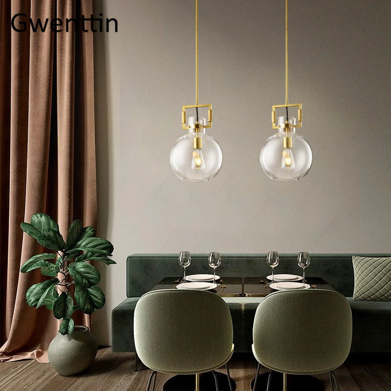 suspension moderne en métal et verre style industriel décor intérieur - vue 5 sur 10
