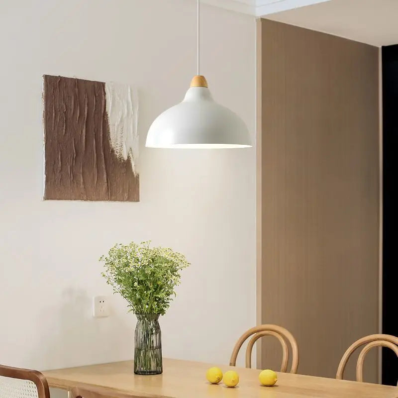 suspension nordiques led en bois massif pour restaurant - vue 6 sur 30