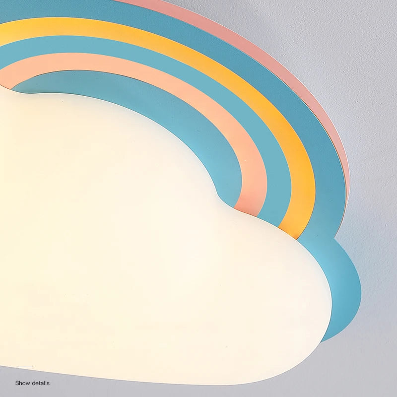 plafonnier nuage arc-en-ciel pour chambre enfant décor créatif - vue 6 sur 7