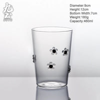 Verre à boire strié résistant chaleur style moderne