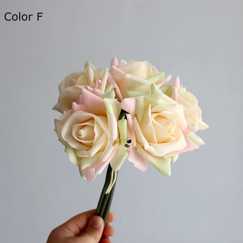 Realistic artificial rose bouquet for weddings and decoration