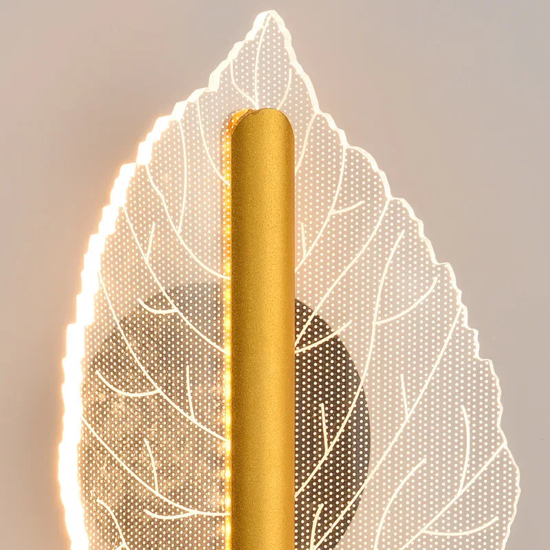 applique murale led en forme de feuille pour éclairage créatif - vue 6 sur 8