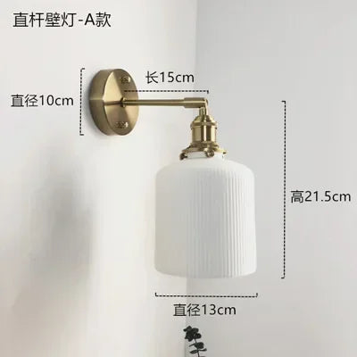 Minimalist Japanese retro ceramic pendant light for interior decoration - vue 13 sur 21
