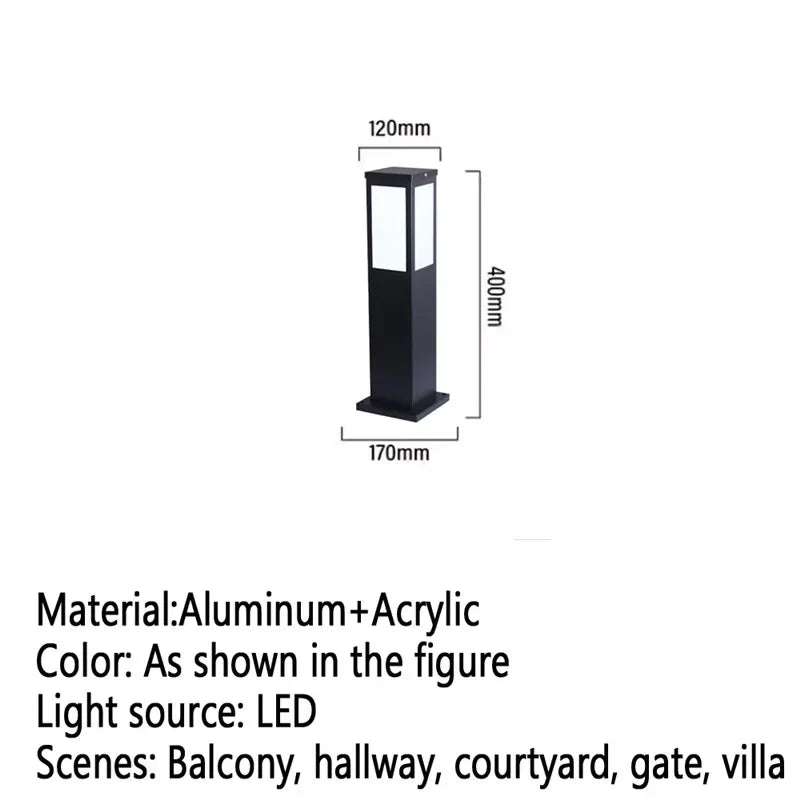 Contemporary outdoor LED lamp for garden and courtyard - vue 18 sur 47