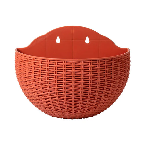 European Wall Mounted Hydroponic Plant Pot, Semi-Circular, Hanging Flower Basket, Balcony, Lazy Wall Mounted, No Drilling, Decor - vue 17 sur 16