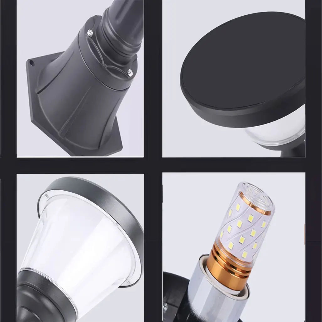 Modern garden lamp posts for decorative outdoor waterproof lighting - vue 8 sur 8