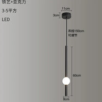 lustre à barre longue suspension avec éclairage led