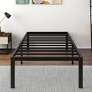 3500lbs Heavy Duty,18 Inch Metal Platform Bed Frame Steel Slat Mattress Foundation/Reinforced Platform/Noise Free/Easy Assembly