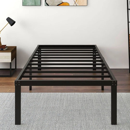 3500lbs Heavy Duty,18 Inch Metal Platform Bed Frame Steel Slat Mattress Foundation/Reinforced Platform/Noise Free/Easy Assembly - vue 4 sur 10